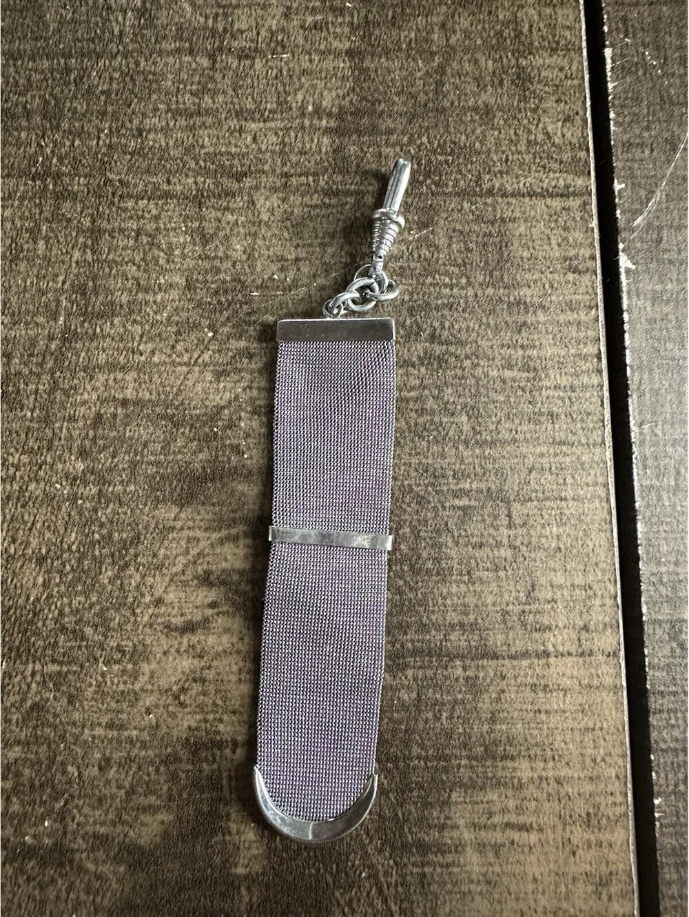 Vintage Bosch Advertising Mesh Watch Fob Pocket Watch Chain Silver Tone